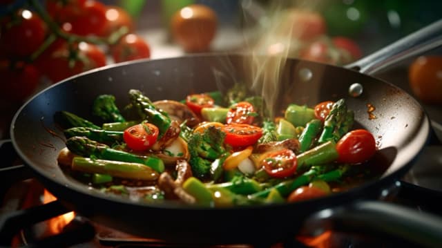 Warzywa na patelnie - przepis, danie z warzyw na patelni