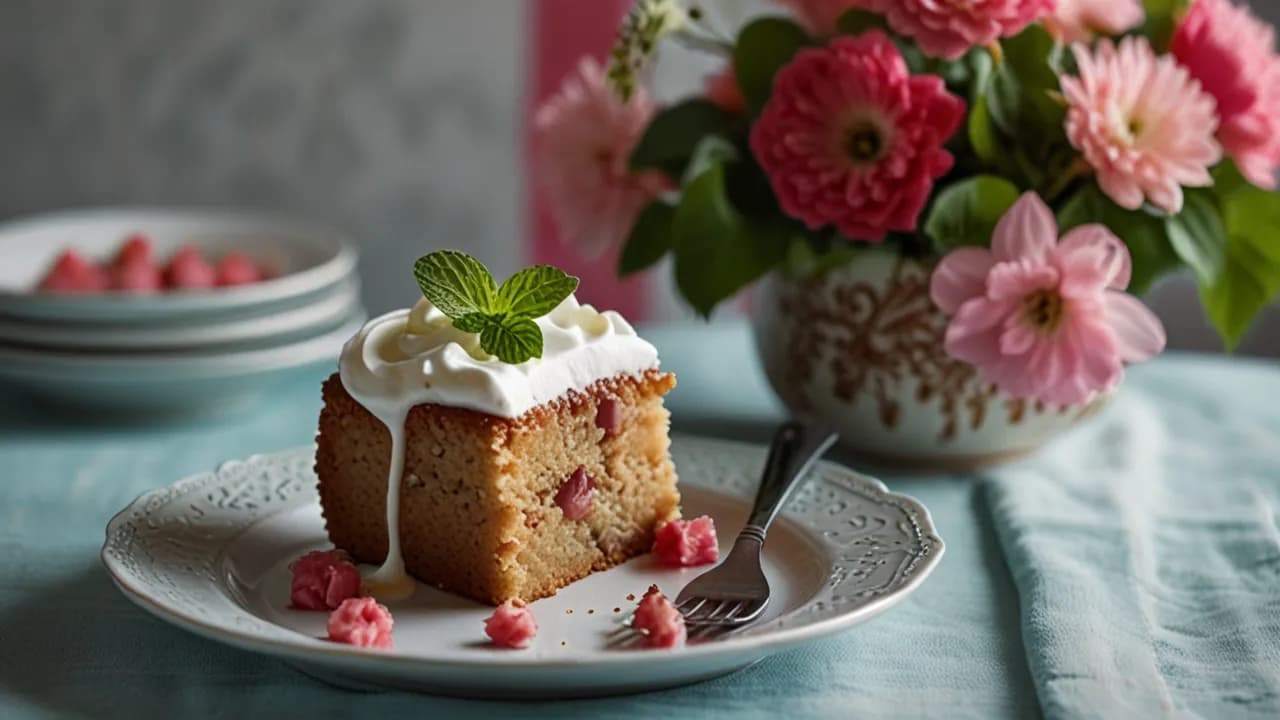 Idealne na wiosnę: Przepis na ciasto z rabarbarem, lekkie i orzeźwiające