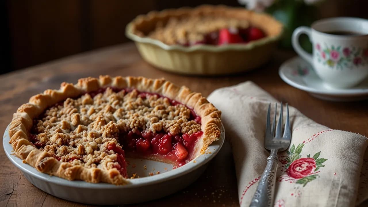 Kruche ciasto z rabarbarem i truskawkami – przepis na sezonowy deser