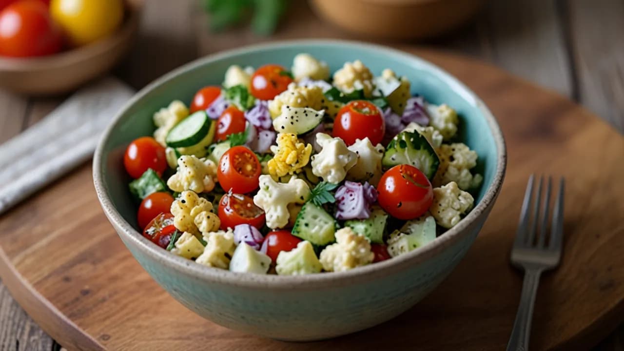 Sałatka z kalafiora fit - idealna na dietę i zdrowe odżywianie