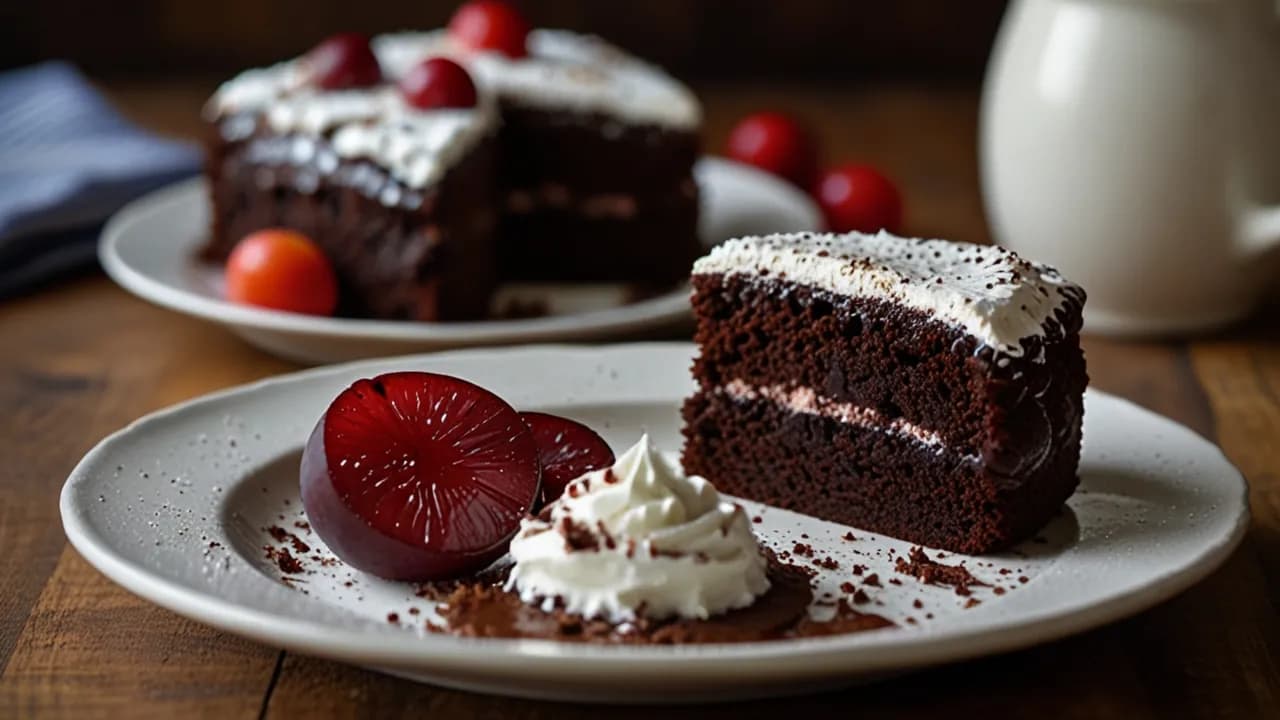 Pyszny deser - fit ciasto czekoladowe ze śliwkami: Zdrowa wersja