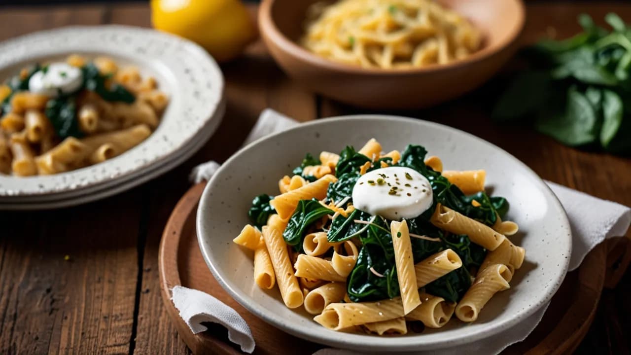 Zdrowy obiad - fit makaron ze szpinakiem i jogurtem: Przepis na lekką wersję